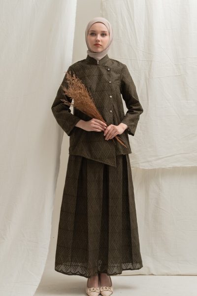 Kebaya Janggan Ghia Dark Olive Big Size