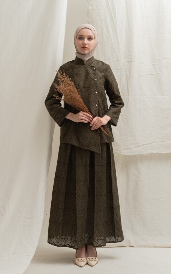 Kebaya Janggan Ghia Dark Olive Big Size