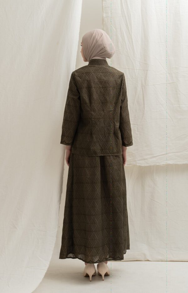 Kebaya Janggan Ghia Dark Olive Big Size - Image 7