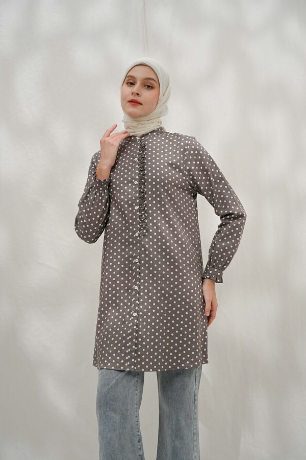 Tunik Lyla Polka Grey - Image 7