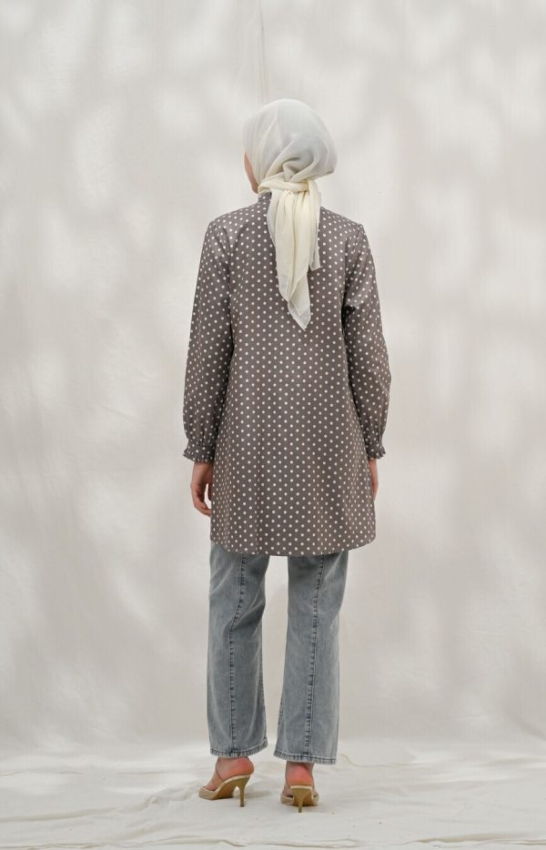 Tunik Lyla Polka Grey - Image 5