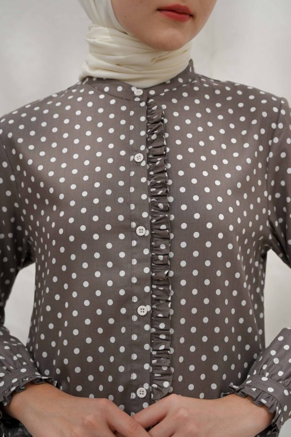 Tunik Lyla Polka Grey - Image 4