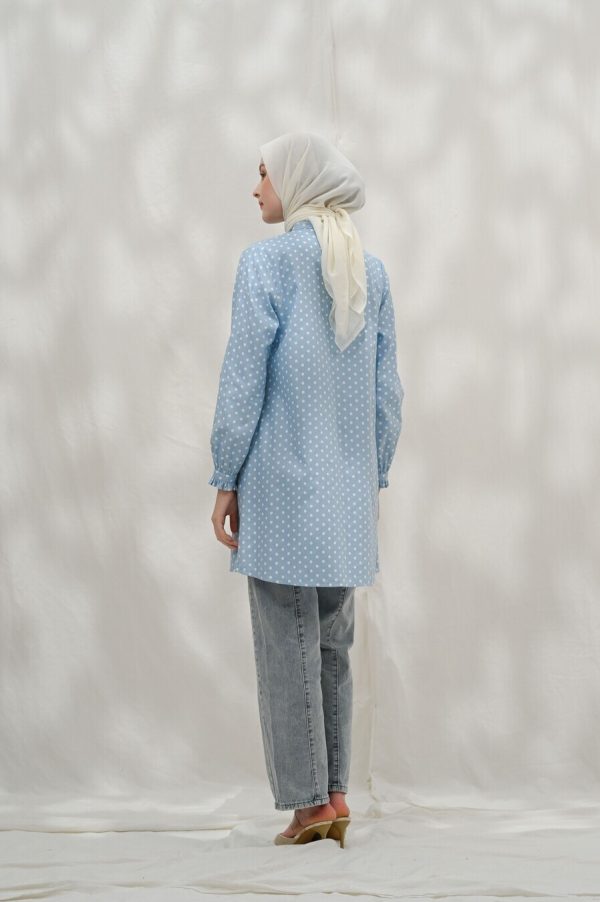 Tunik Lyla Polka Light Blue - Image 6