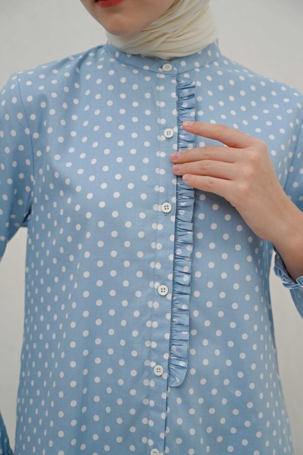 Tunik Lyla Polka Light Blue - Image 3