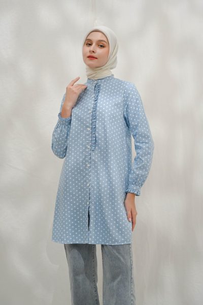 Tunik Lyla Polka Light Blue