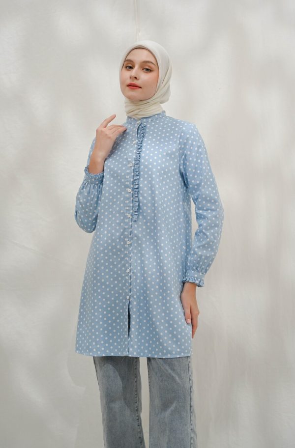 Tunik Lyla Polka Light Blue