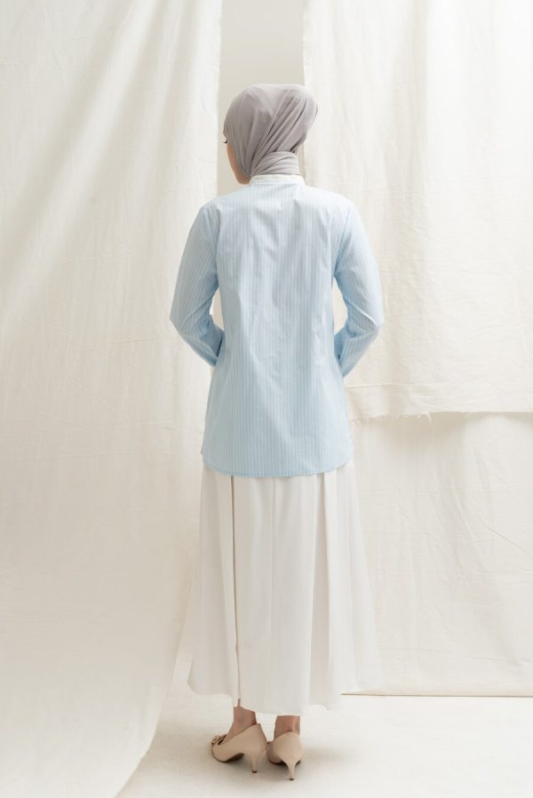 Blus Lyla Lace Blue Big Size - Image 4