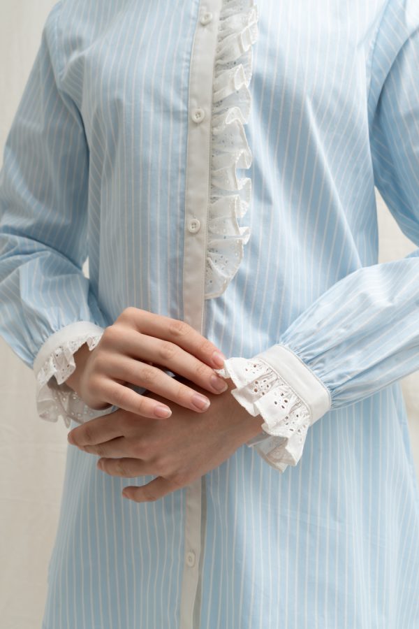 Blus Lyla Lace Blue Big Size - Image 8
