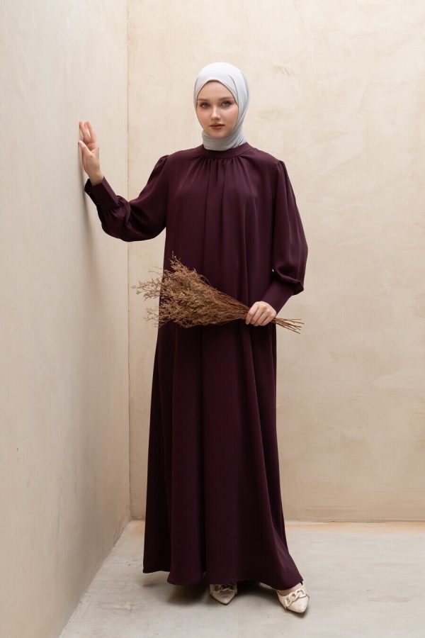 Gamis Lara Meena Deep Marun Big Size - Image 4