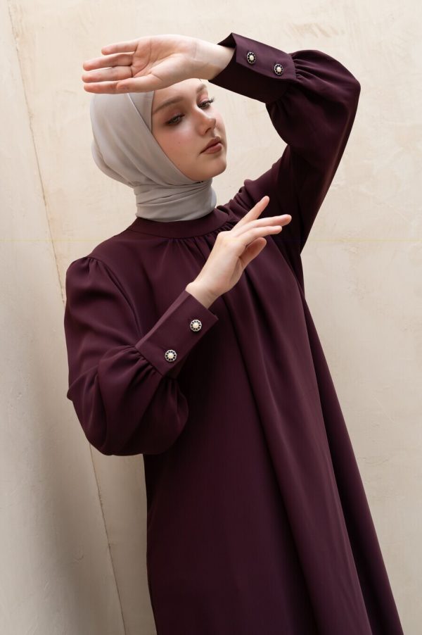 Gamis Lara Meena Deep Marun Big Size - Image 6