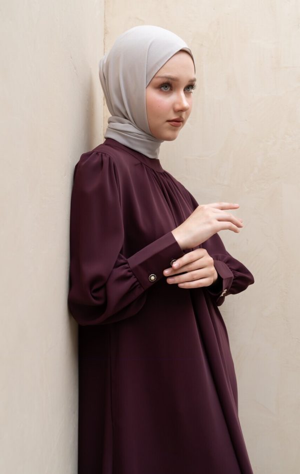 Gamis Lara Meena Deep Marun Big Size - Image 3