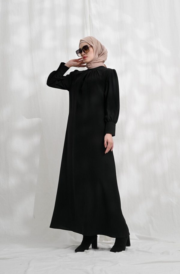 Gamis Lara Meena Hitam Big Size