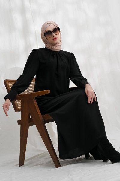 Gamis Lara Meena Hitam