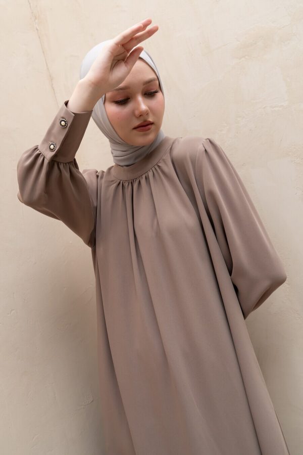 Gamis Lara Meena Latte Big Size - Image 8