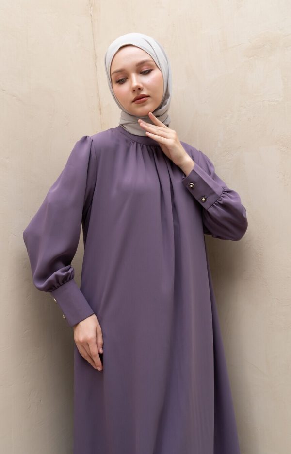 Gamis Lara Meena Soft Purple Big Size