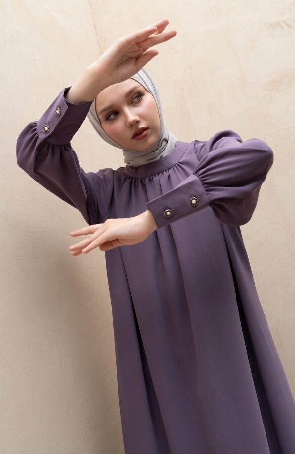 Gamis Lara Meena Soft Purple Big Size - Image 8
