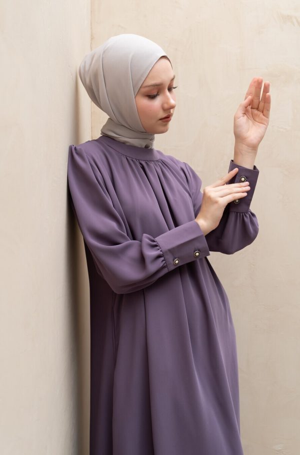 Gamis Lara Meena Soft Purple Big Size - Image 2