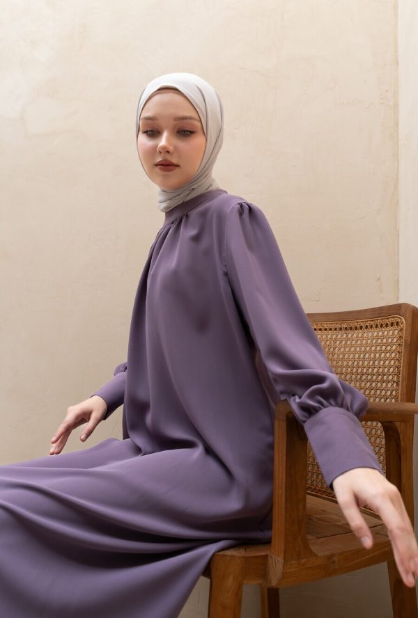 Gamis Lara Meena Soft Purple Big Size - Image 5