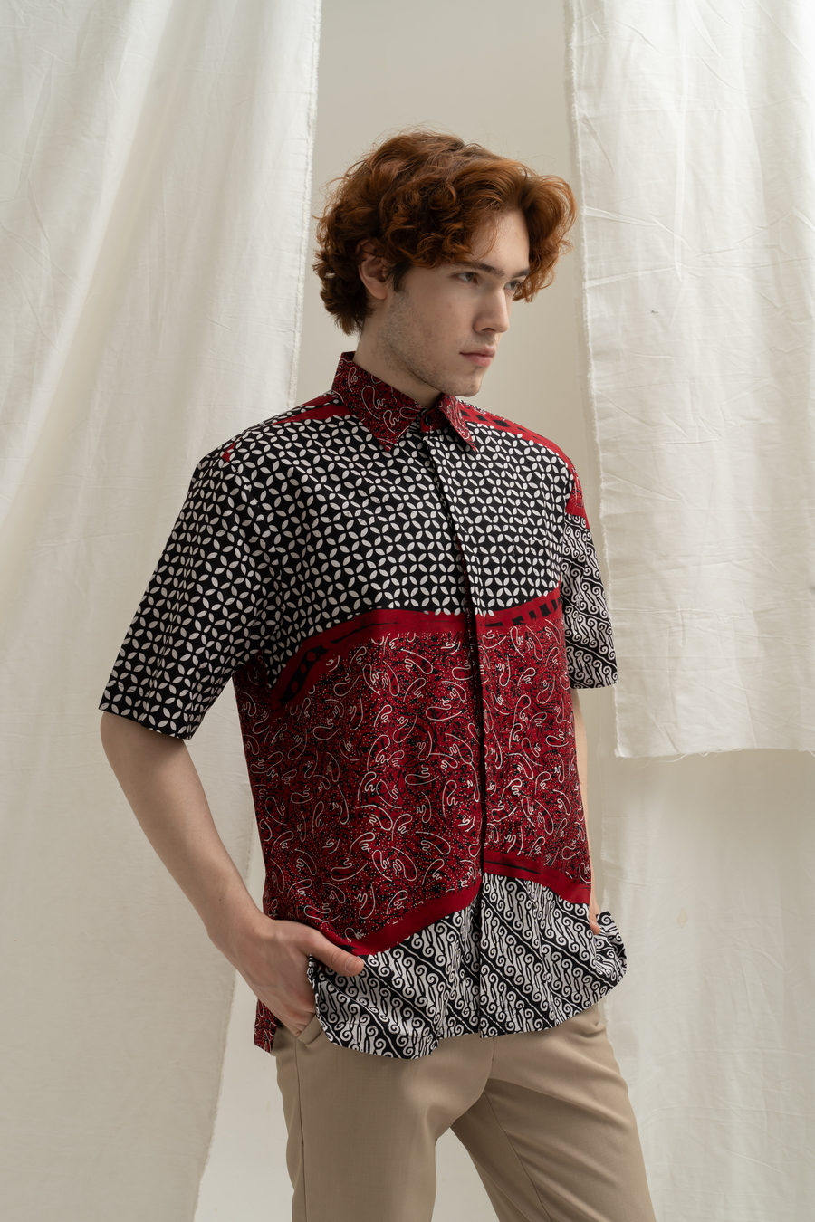 Kemeja Nuna Adra Merah Big Size - Image 6