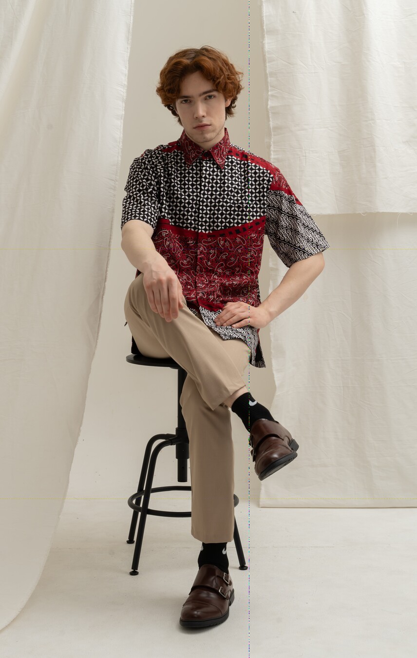 Kemeja Nuna Adra Merah Big Size - Image 7