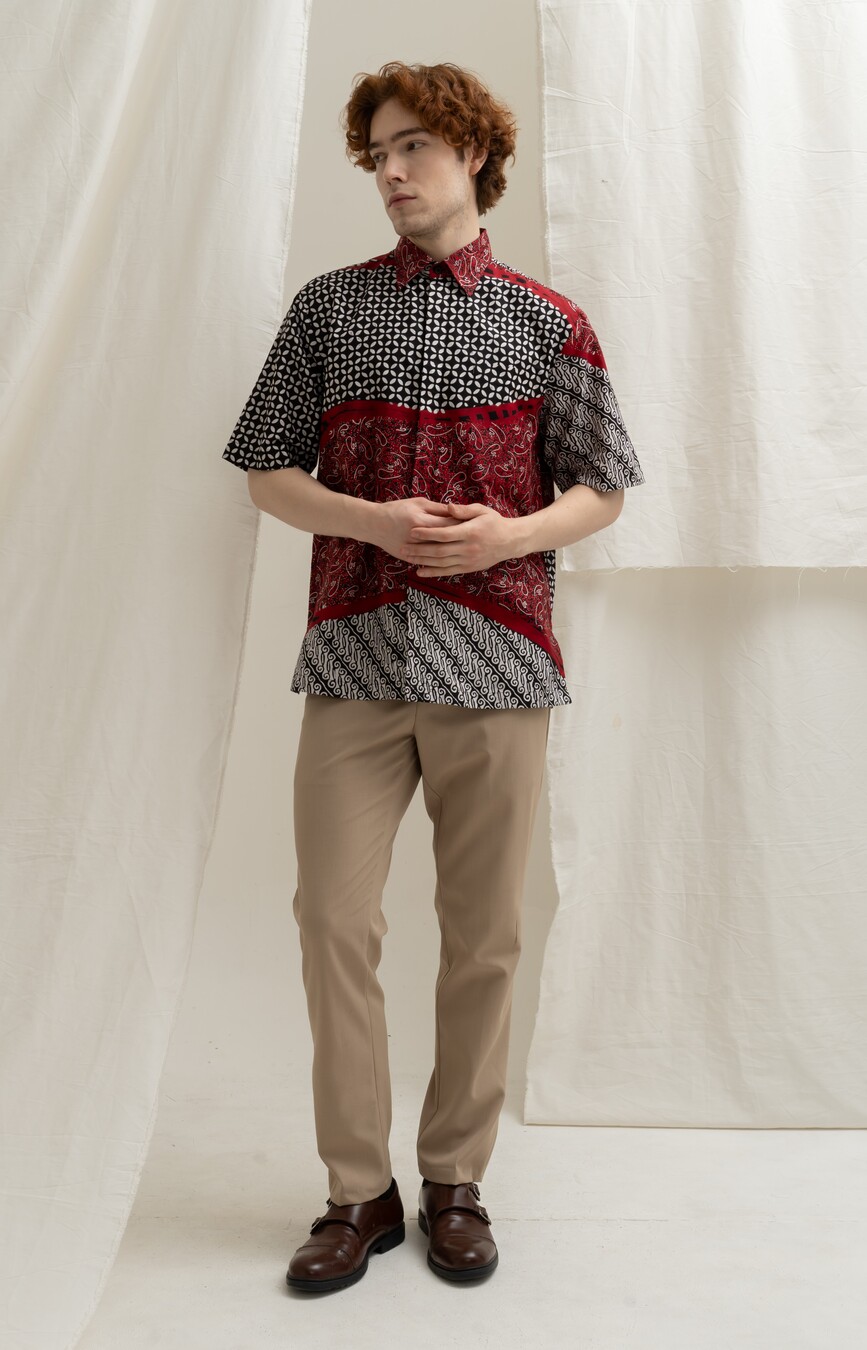 Kemeja Nuna Adra Merah Big Size - Image 8