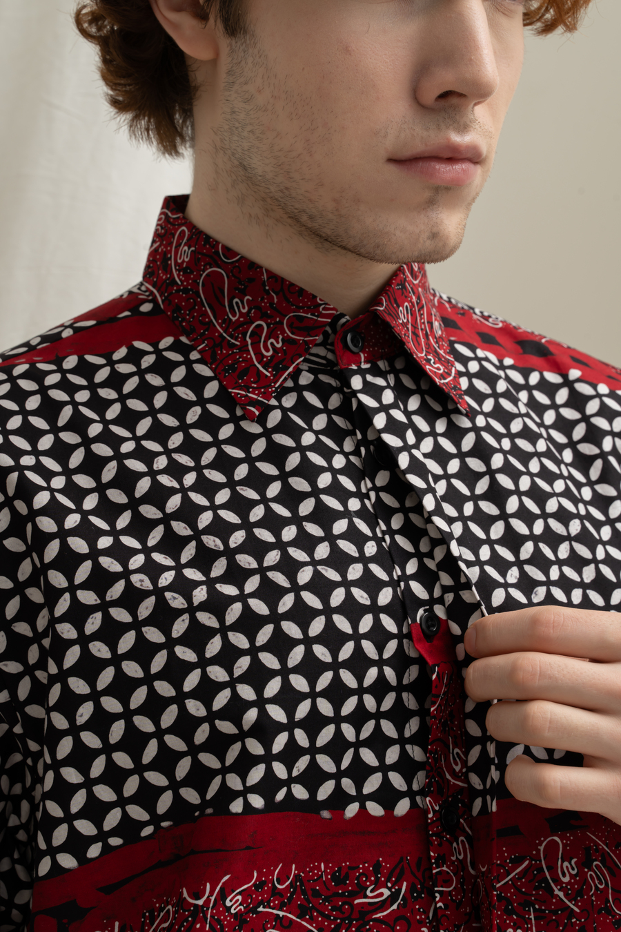 Kemeja Nuna Adra Merah Big Size - Image 4