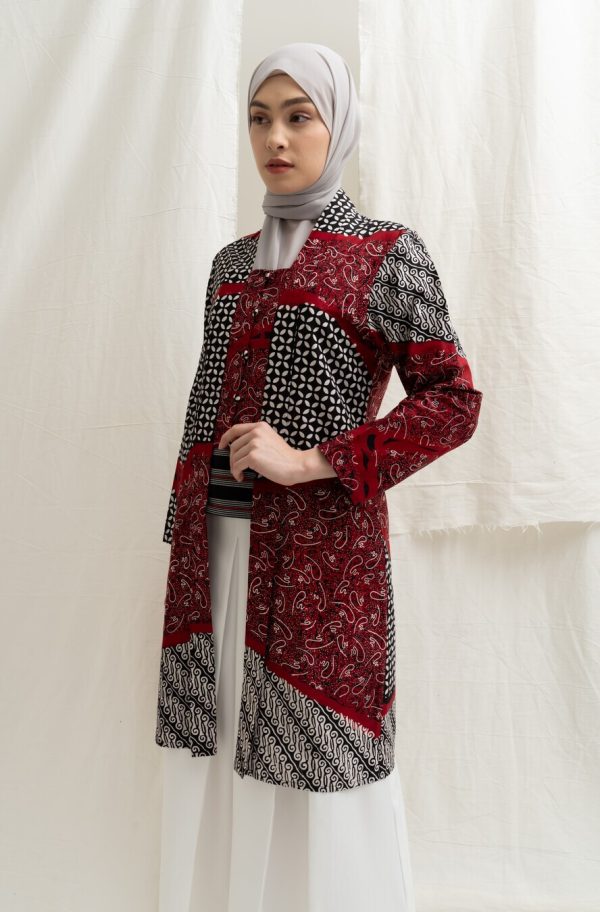 Tunik Kutubaru Adra Merah - Image 4