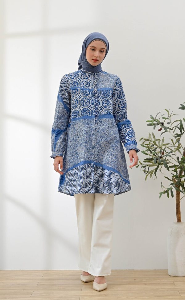 Tunik Lyla Adra Biru Big Size - Image 4