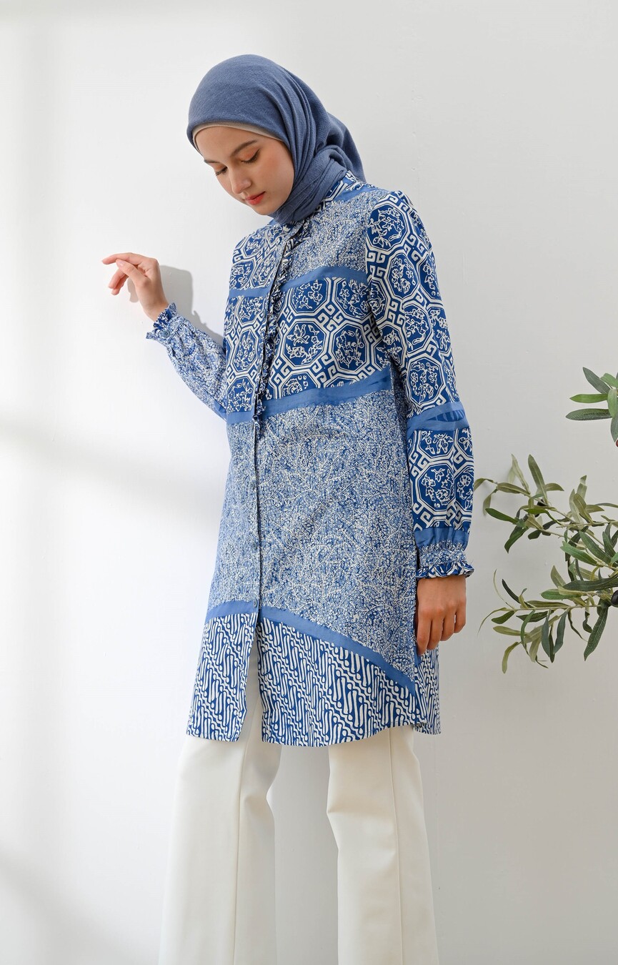 Tunik Lyla Adra Biru Big Size
