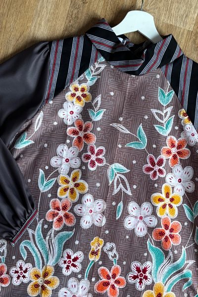 Blus Kira Nilam Grey Big Size
