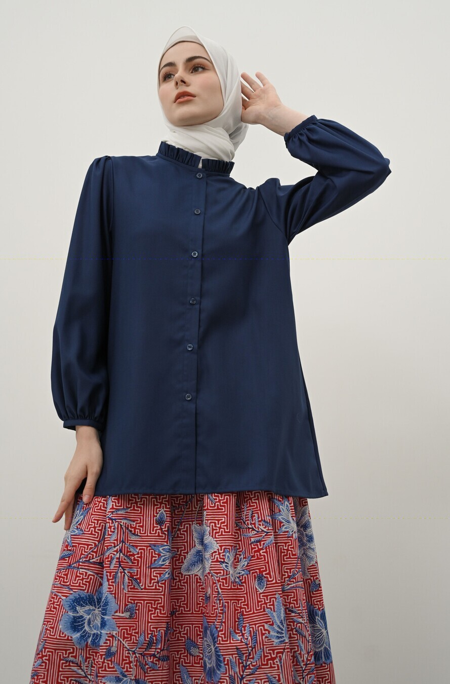 Blus Rara Navy - Image 4