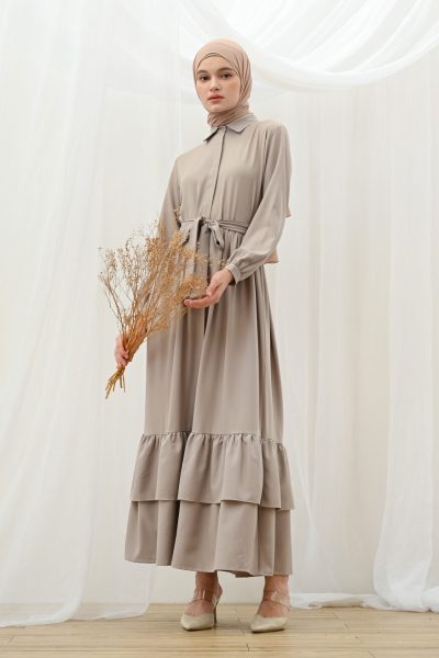 Gamis Hana Latte Big Size