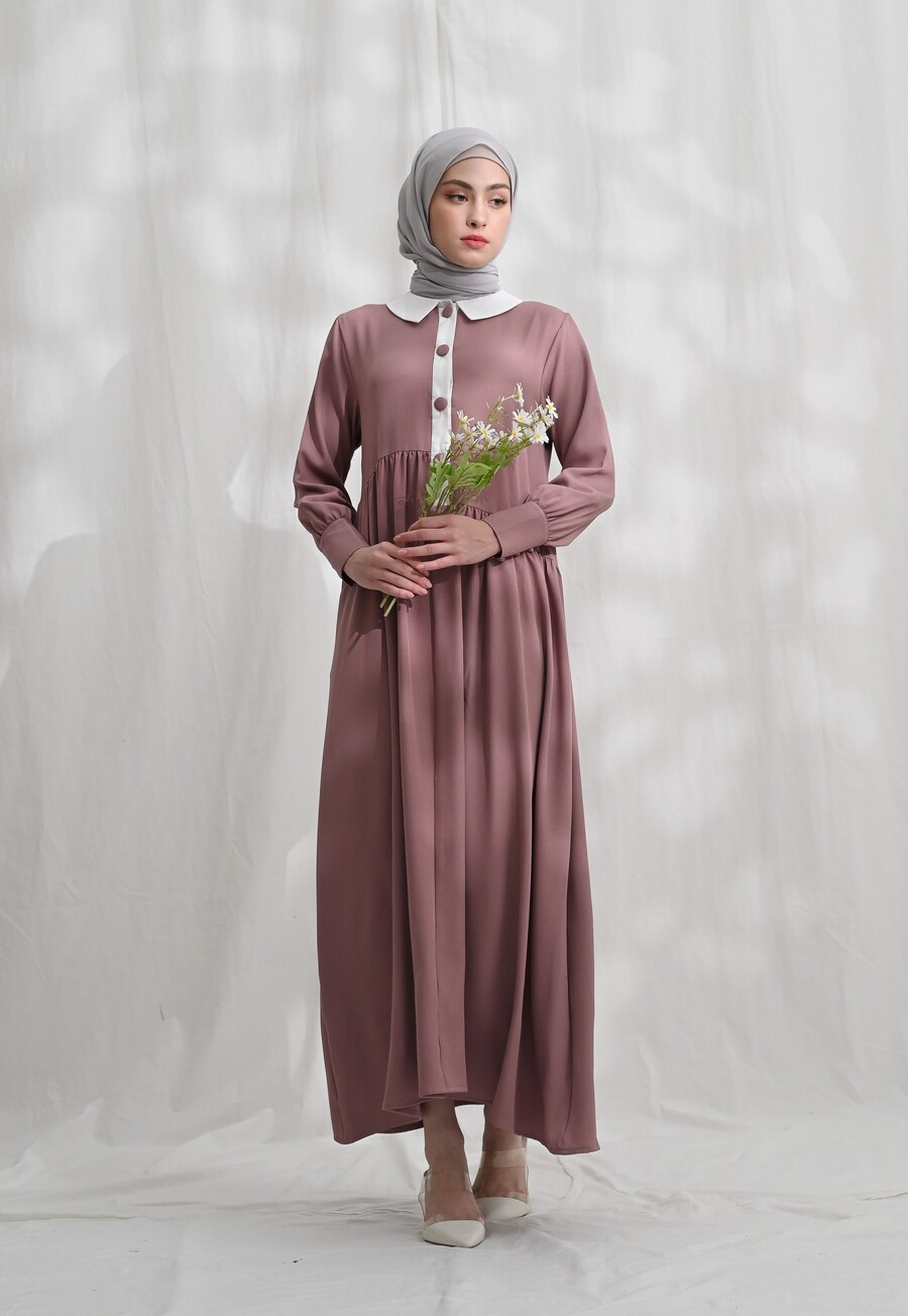 Gamis Rayya Myla Dusty Pink