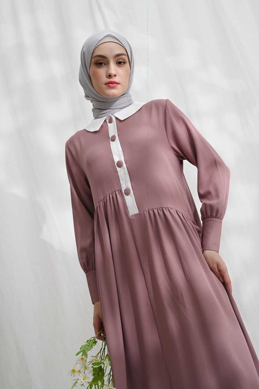 Gamis Rayya Myla Dusty Pink - Image 3