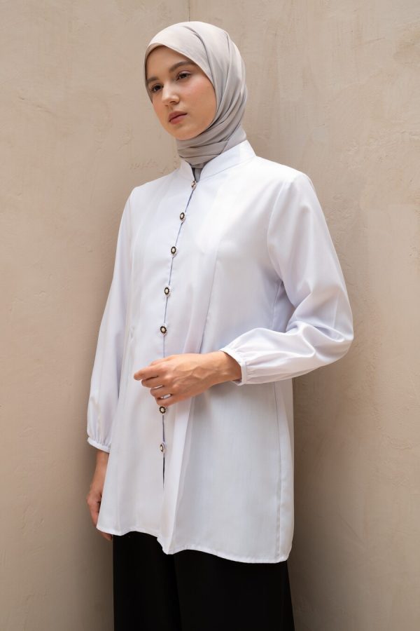 Long Blouse Mayya White Big Size - Image 8