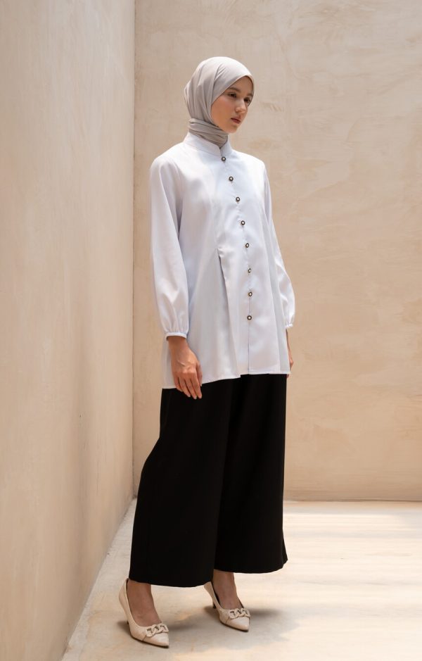 Long Blouse Mayya White Big Size - Image 3