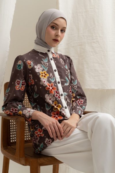 Blus Velya Nilam Grey