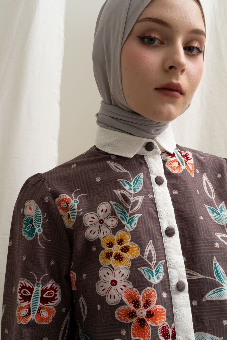 Blus Velya Nilam Grey - Image 7