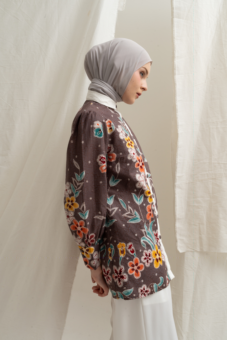 Blus Velya Nilam Grey - Image 6