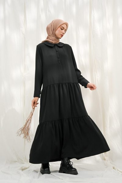 Gamis Neva Meena Black Big Size