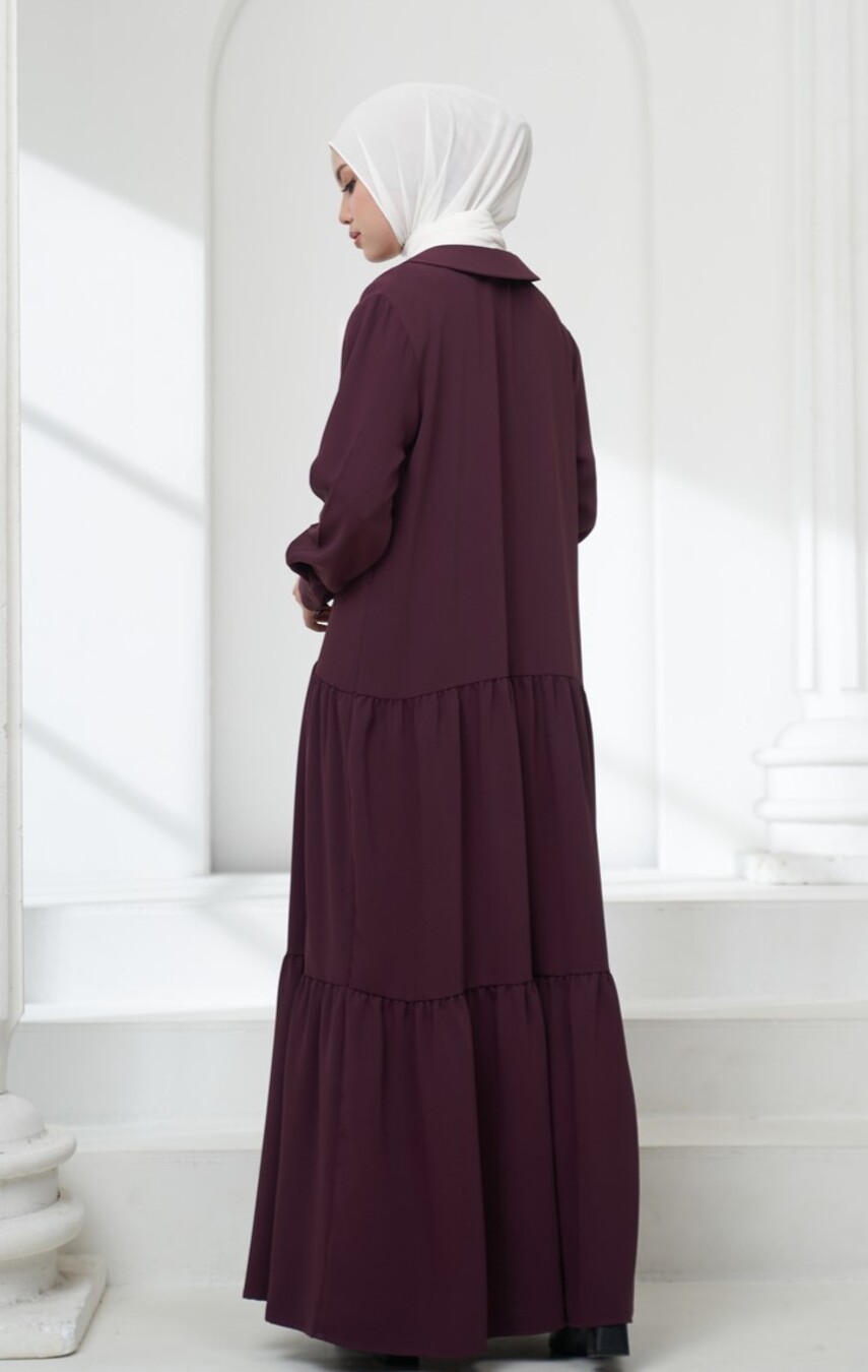 Gamis Neva Meena Deep Marun Big Size - Image 9