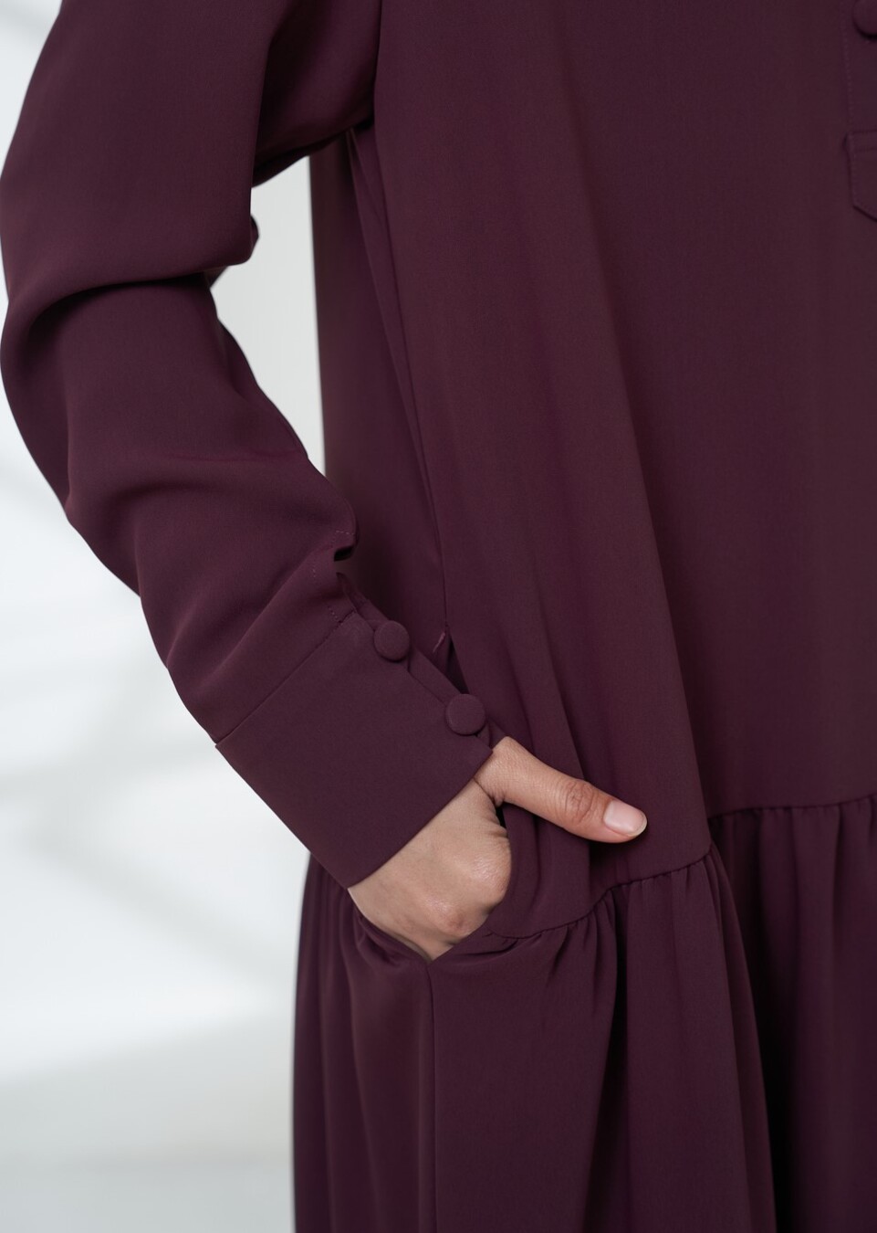 Gamis Neva Meena Deep Marun Big Size - Image 7