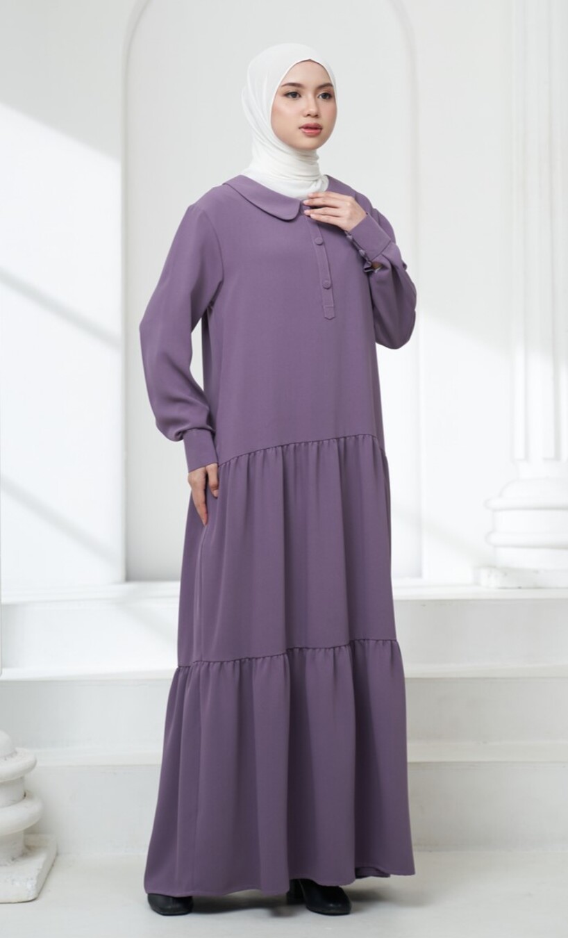 Gamis Neva Meena Soft Purple Big Size - Image 9