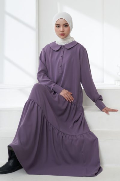Gamis Neva Meena Soft Purple Big Size