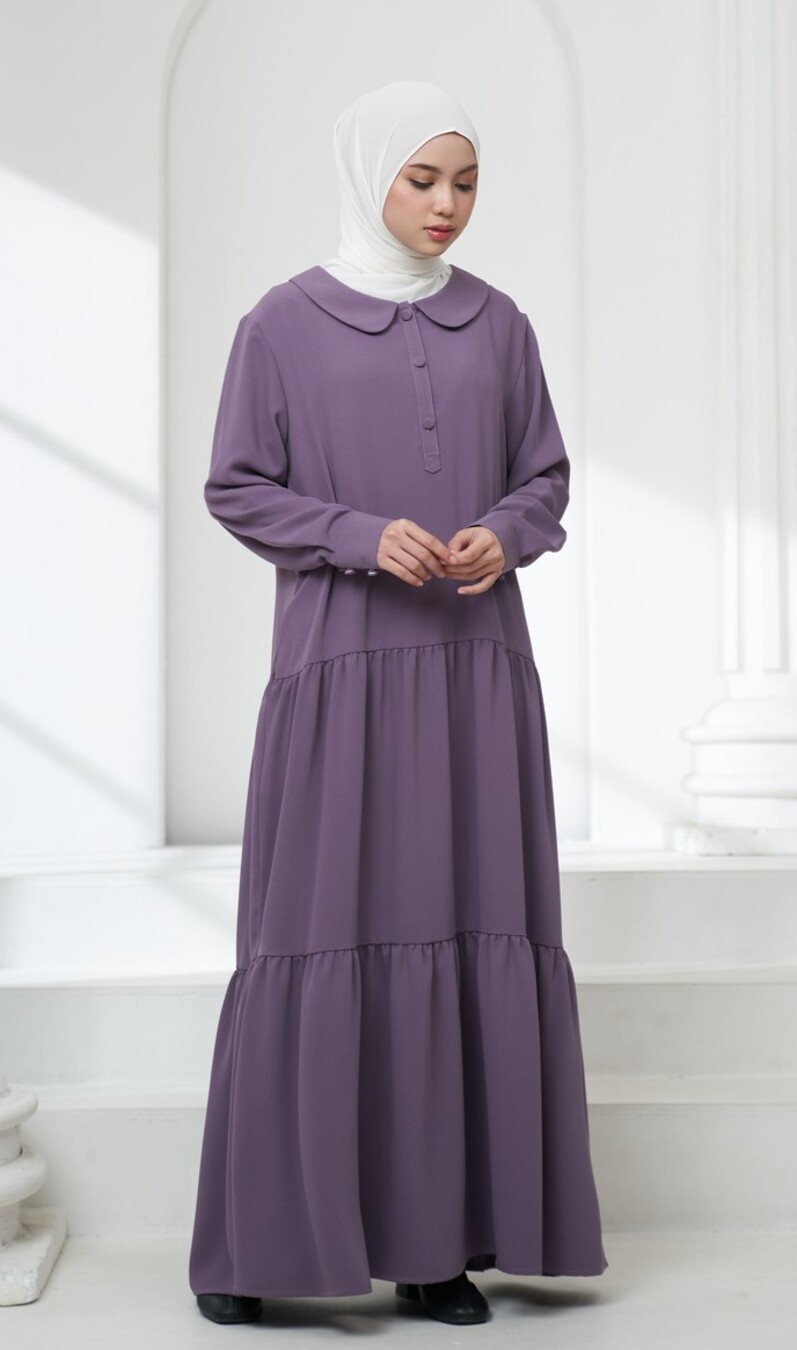 Gamis Neva Meena Soft Purple Big Size - Image 10