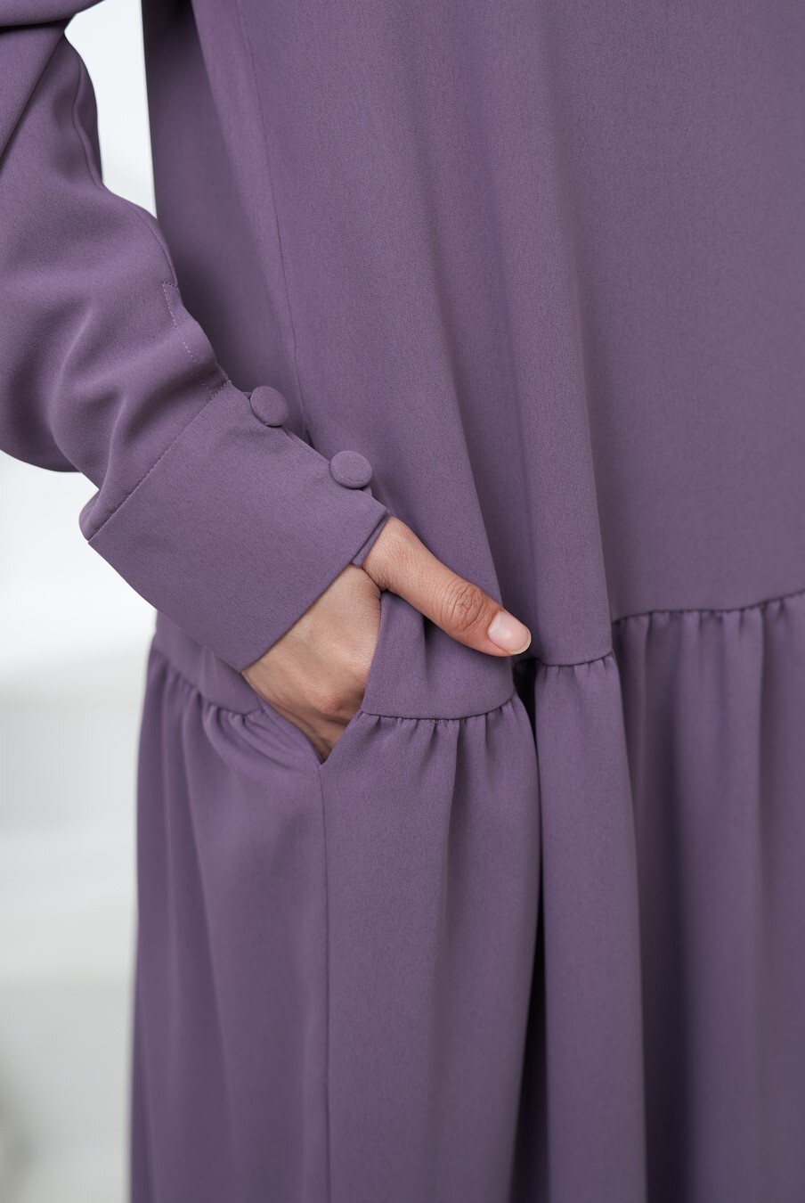 Gamis Neva Meena Soft Purple Big Size - Image 7