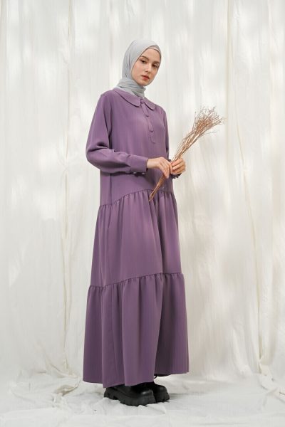 Gamis Neva Meena Soft Purple Big Size