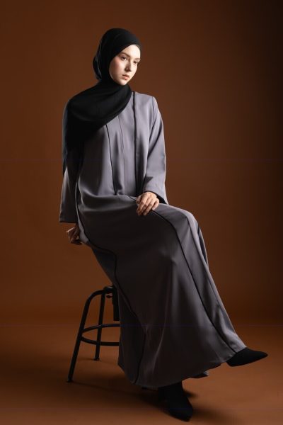 Abaya Humaira Grey Big Size