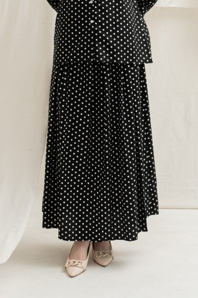 Deena Skirt Polka Black
