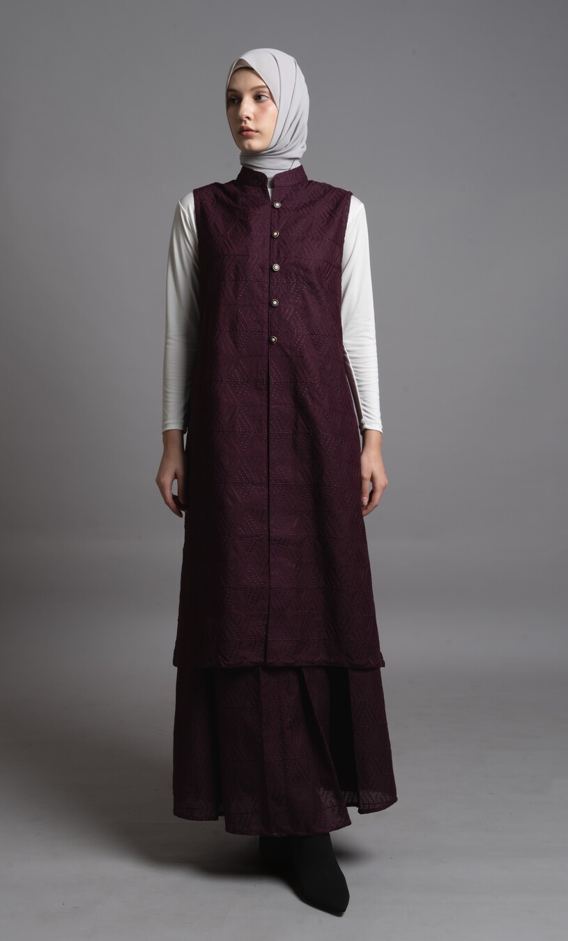 Long Outer Ghia Marun